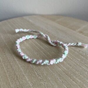 Presley Bracelet, anklet, trendy, comfortable, tie, embroidery thread, woven, gi